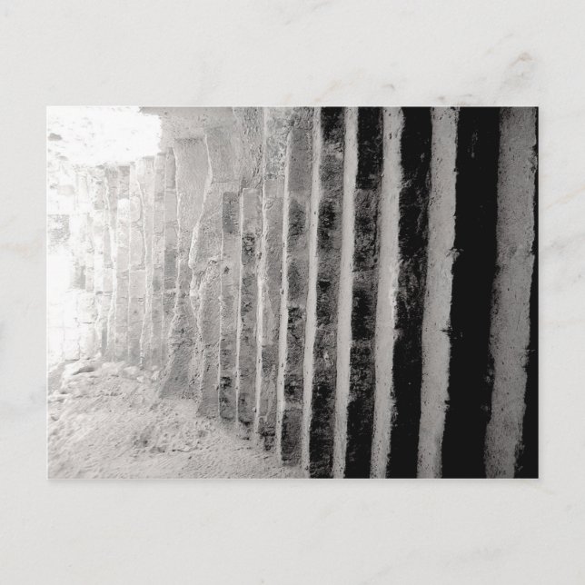 Carte Postale Décor noir et blanc Photographie Escalier (Devant)