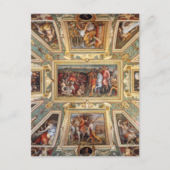 Carte Postale Décor plafond Palazzo Vecchio Florence Giorgi (Devant)