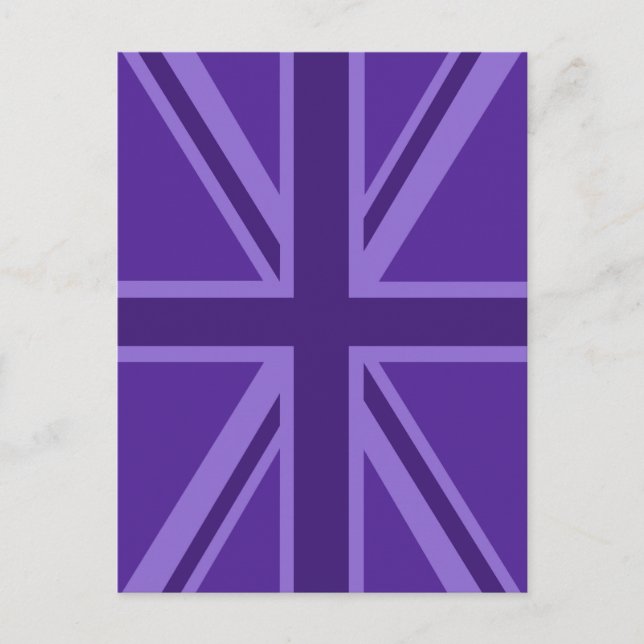 Carte Postale Décor Union Jack Accent Violet (Devant)