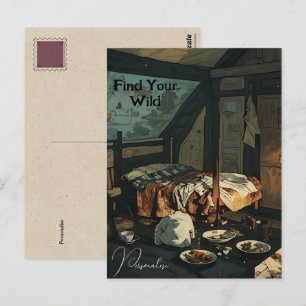 Carte Postale Décoration de chambre vintage citation sauvage per