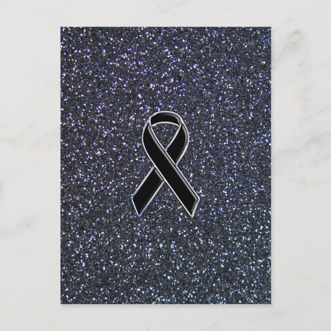 Carte Postale Décoration de ruban noir (Devant)