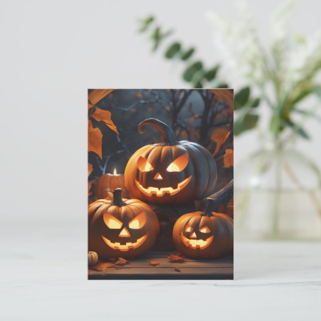 Carte Postale décoration d'halloween (Debout devant)