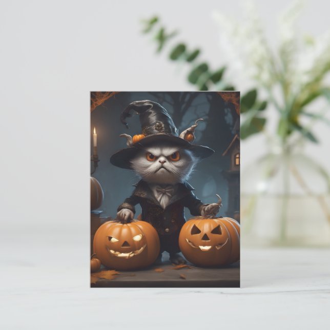 Carte Postale décoration d'halloween (Debout devant)