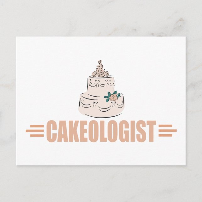 Carte Postale Décoration Gâteau Humoristique (Devant)