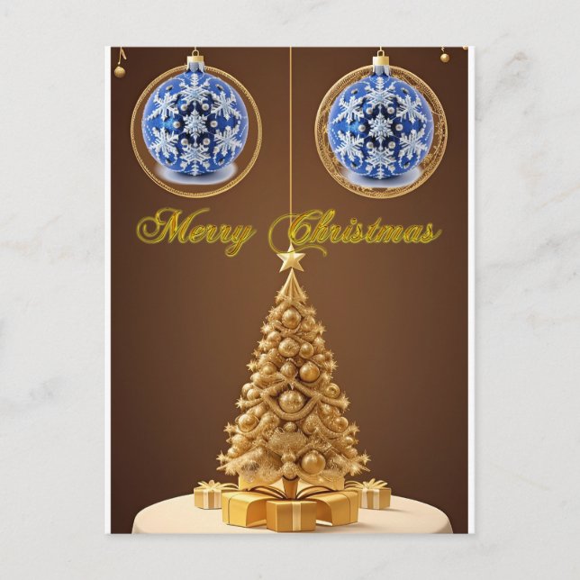 Carte Postale 🎁 Décorations élégantes pour sapin de Noël festiv (Devant)