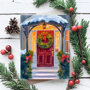 Carte Postale Décorez les salles   Noël Peintures de vacances d'