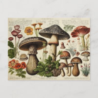 Découpage du salon de champignons vintages