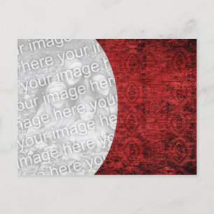 Carte Postale Découpe texturée rouge