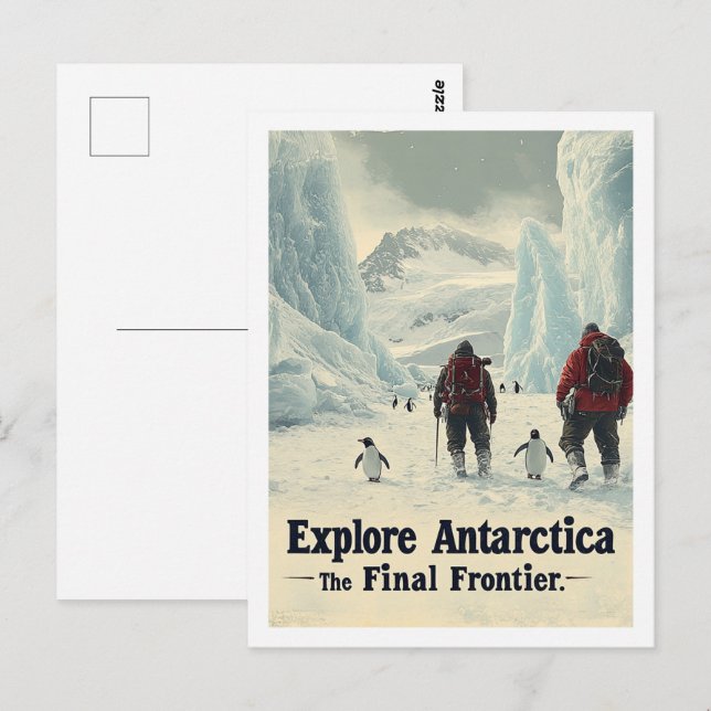 Carte Postale Découvrez l'Antarctique célèbre lieu de voyage (Devant / Derrière)