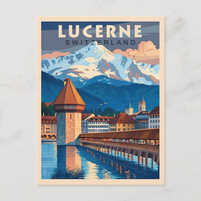 Carte Postale Découvrez le charme de Lucerne (Devant)