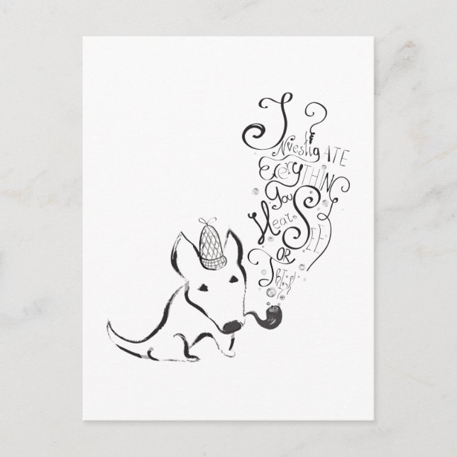 Carte Postale Découvrez tout English Bull Terrier art (Devant)