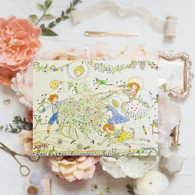 Carte postale dédiée à Tante par Jessie M. King (Créateur téléchargé)