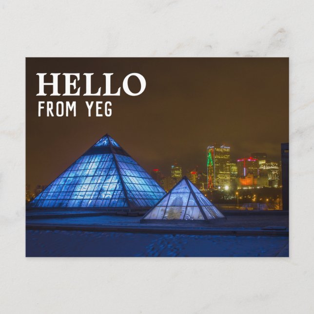 Carte postale d'Edmonton, Alberta | Bonjour de YEG (Devant)