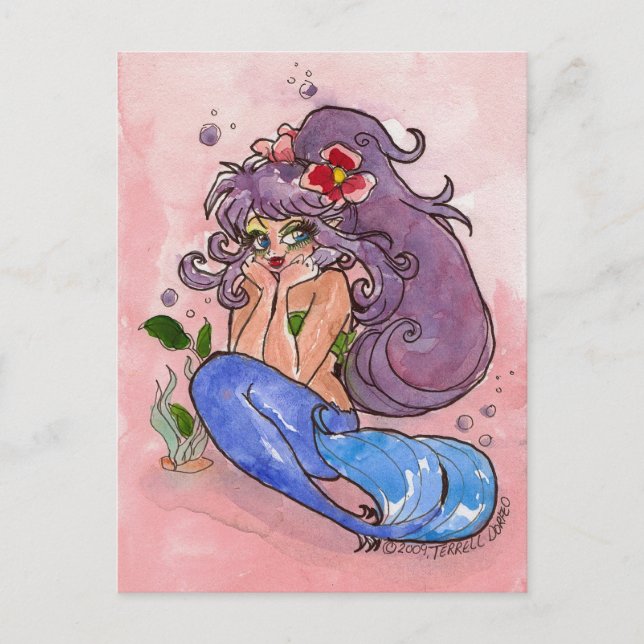 Carte Postale "DEEP" In Thought Postcard by Terrell Smith-Dorfeo (Devant)