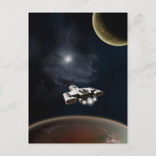 Carte Postale Deep Space - Science Fiction Battle Cruiser