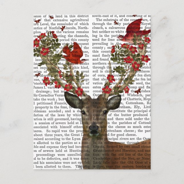 Carte Postale Deer and Love Birds 2 (Devant)