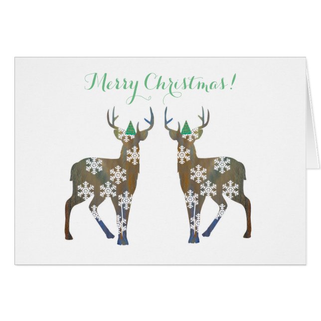 Carte postale Deer Joyer Christmas (Devant horizontal)