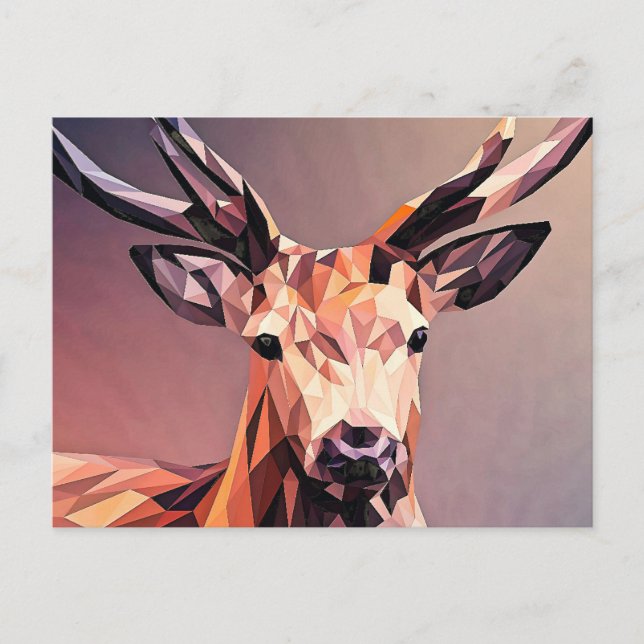 Carte Postale Deer Small Poly Art Design-54655 (Devant)