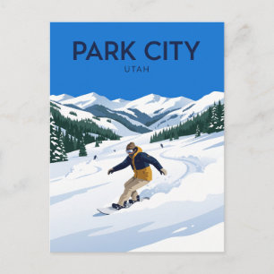 Carte Postale Deer Valley et pistes de Park City Utah