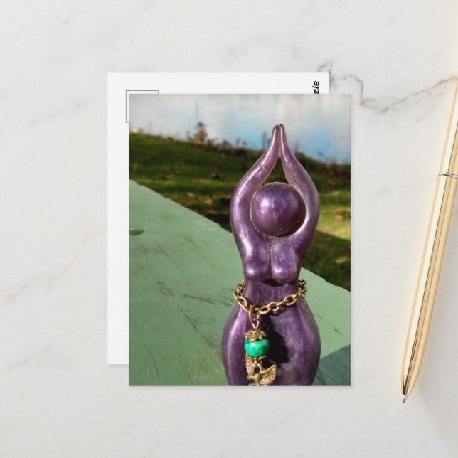 Carte Postale Déesse à la rivière (Devant/Arrière en situation)