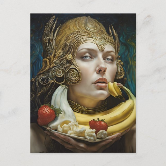 Carte Postale Déesse bizarre de sundae à la banane split (Devant)
