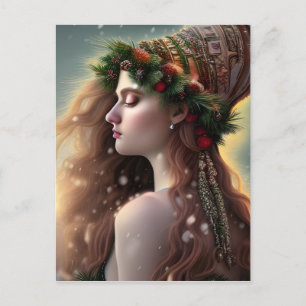 Carte Postale Déesse de Yule d'hiver
