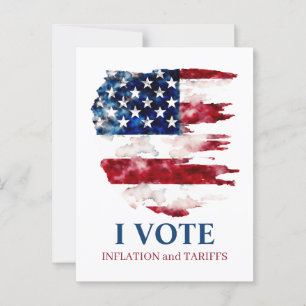 Carte Postale Défendre les tarifs douaniers taxes inflation poli