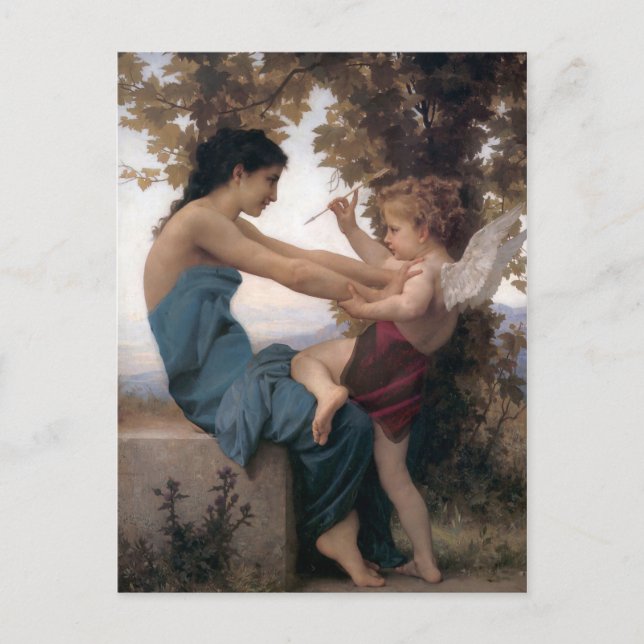 Carte Postale Défense d'un coeur contre l'eros Bougereau (Devant)