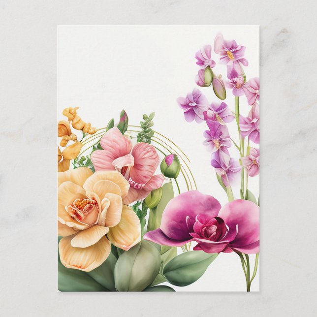 Carte Postale Déferlante d'Orchidées (Devant)