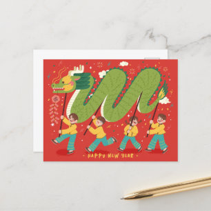 Carte Postale Défilé de Fête du Nouvel An lunaire