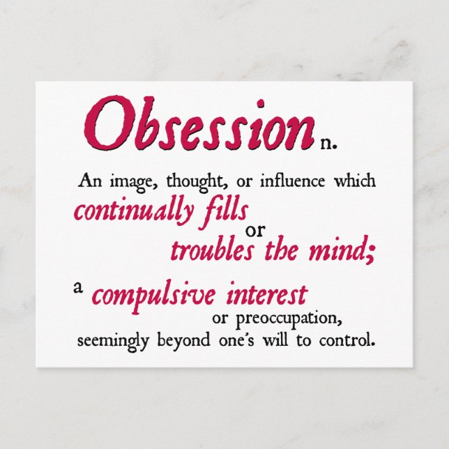 Carte Postale Définition de l'obsession (Devant)