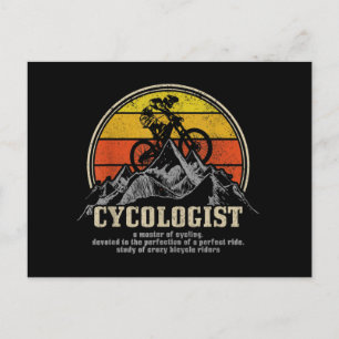 Carte Postale Définition du cyclologue Funny Mountain VTT MTB