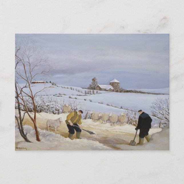 Carte Postale Défricher la neige (Devant)