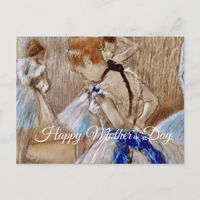 Carte Postale Degas Dancer With Blue Ribbon (Devant)