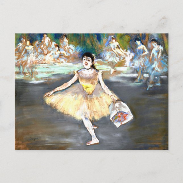 Carte Postale Degas - Danseuse avec un bouquet (Devant)