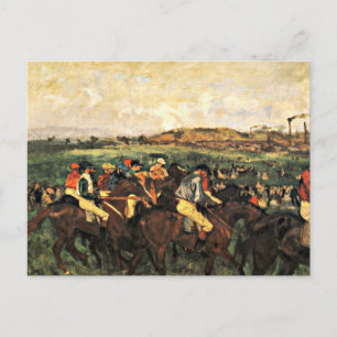 Carte Postale Degas - Jockeys de messieurs avant le début
