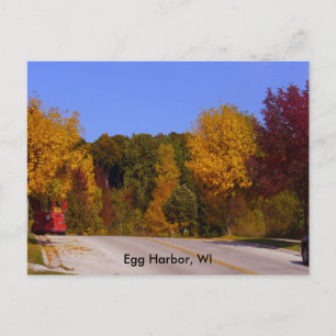 Carte postale d'Egg Harbor, WI Saison automnale & 