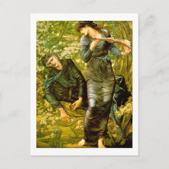 Carte Postale Dégouement de Merlin - Edward Burne-Jones (Devant)