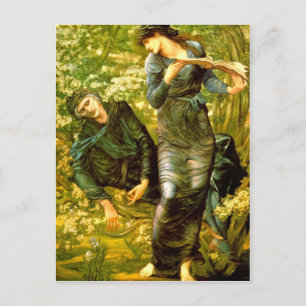 Carte Postale Dégoulement de Merlin ~ Burne-Jones 1874 Peinture