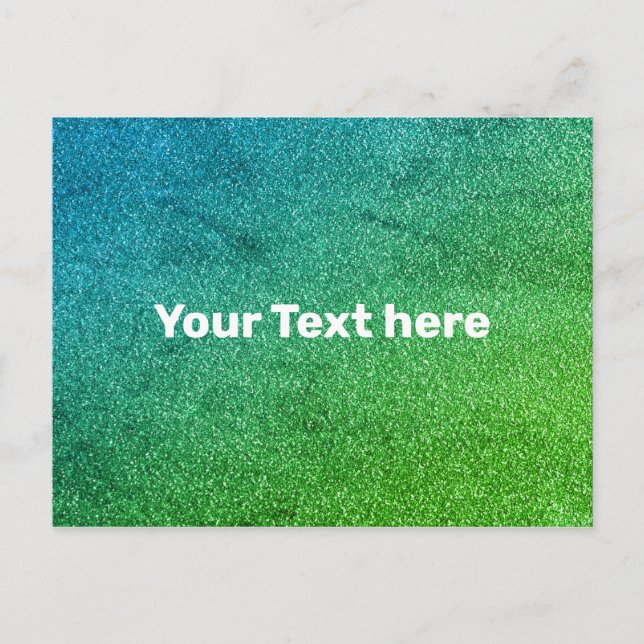 Carte Postale Dégradé de couleur vert bleu ombré texture texturé (Devant)