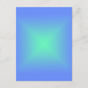 Carte Postale dégradé de diamant bleu à vert aquamarine