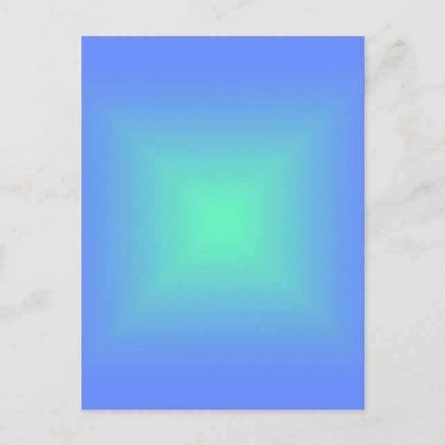 Carte Postale dégradé de diamant bleu à vert aquamarine (Devant)