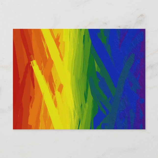 Carte Postale Dégradé des flammes arc-en-ciel (Devant)