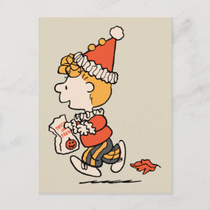 Carte Postale Déguisement de clown de Sally pour Halloween Peanu