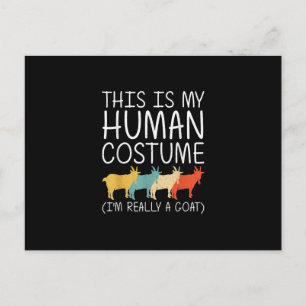 Carte Postale Déguisement d'humain Halloween chèvre