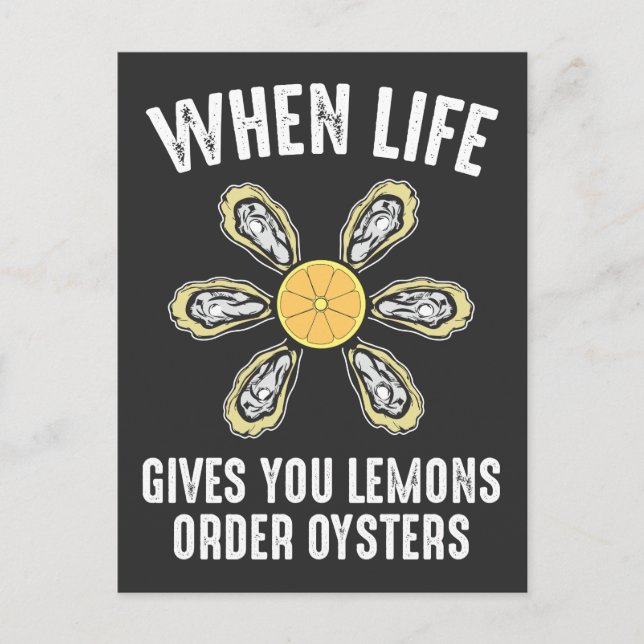 Carte Postale Dégustation d'huîtres - Fruits de mer gourmet (Devant)