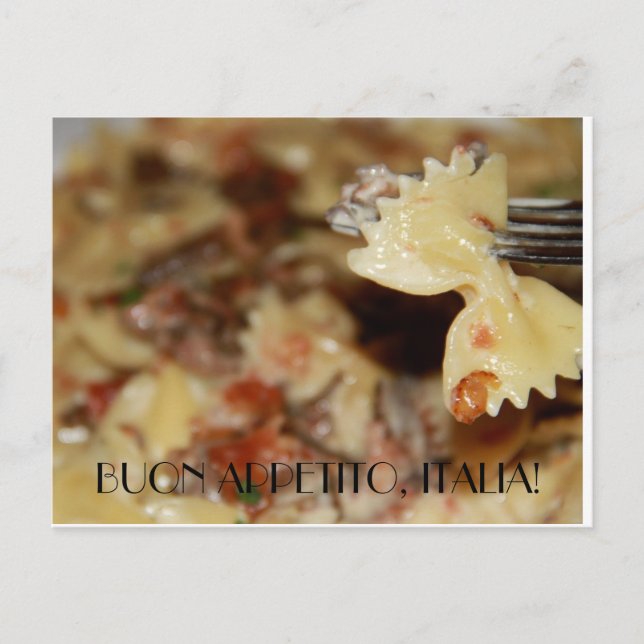 Carte Postale Dégustez votre repas en italien (Devant)