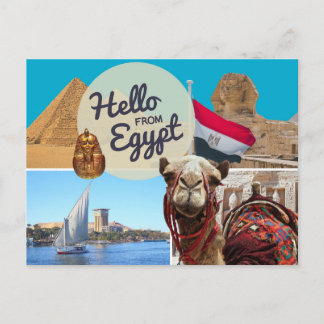 Carte postale d'Égypte Bonjour