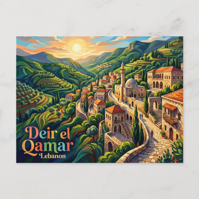 Carte Postale Deir el Qamar Liban (Devant)