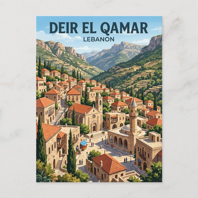 Carte Postale Deir el Qamar Liban (Devant)
